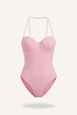 Shell Cup One-Piece Swimsuit — Pink
