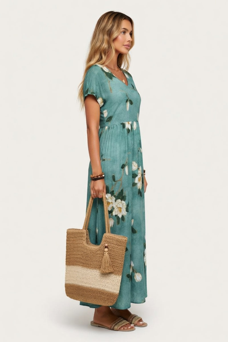 Floral Print Midi Dress — side view