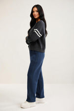 High-Waisted Straight Leg Trousers — side view