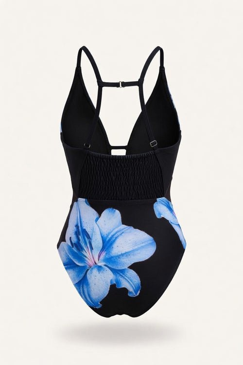 Printed Triangle Bikini Swimsuit — back view