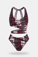 Cut-Out One-Piece Swimsuit — Purple