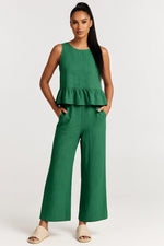 Sleeveless Co-ord Set — Green