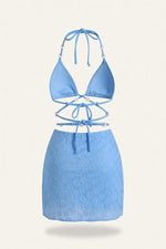 Structured Bikini Three-Piece Set — back view