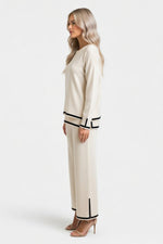 Contrast Detail Knit Co-ord Set — side view