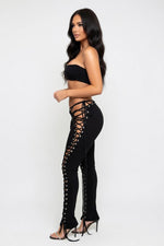 Lace-Up Vest and Trouser Co-Ord Set — side view