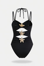 Metal Star One-Piece Swimsuit — back view