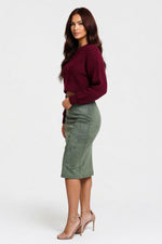 Suede Mini Skirt — side view