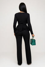 Pleated Two-Piece Co-Ord Set — back view