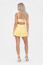 Mesh Pleated Tennis Skirt — back view