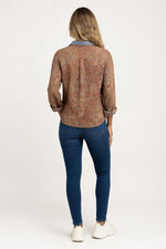 Printed Cotton-Blend Shirt — back view
