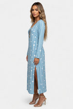 Polka Dot Midi Dress — side view