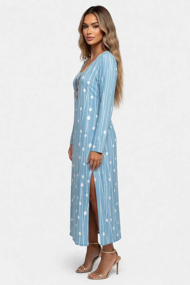 Polka Dot Midi Dress — side view