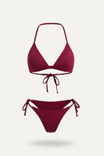 Solid Two-Piece Bikini — front view