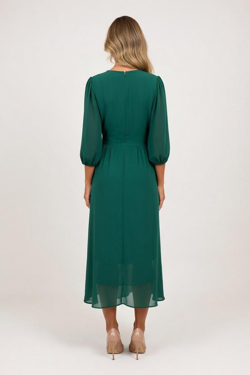 Chiffon Mini Dress — back view