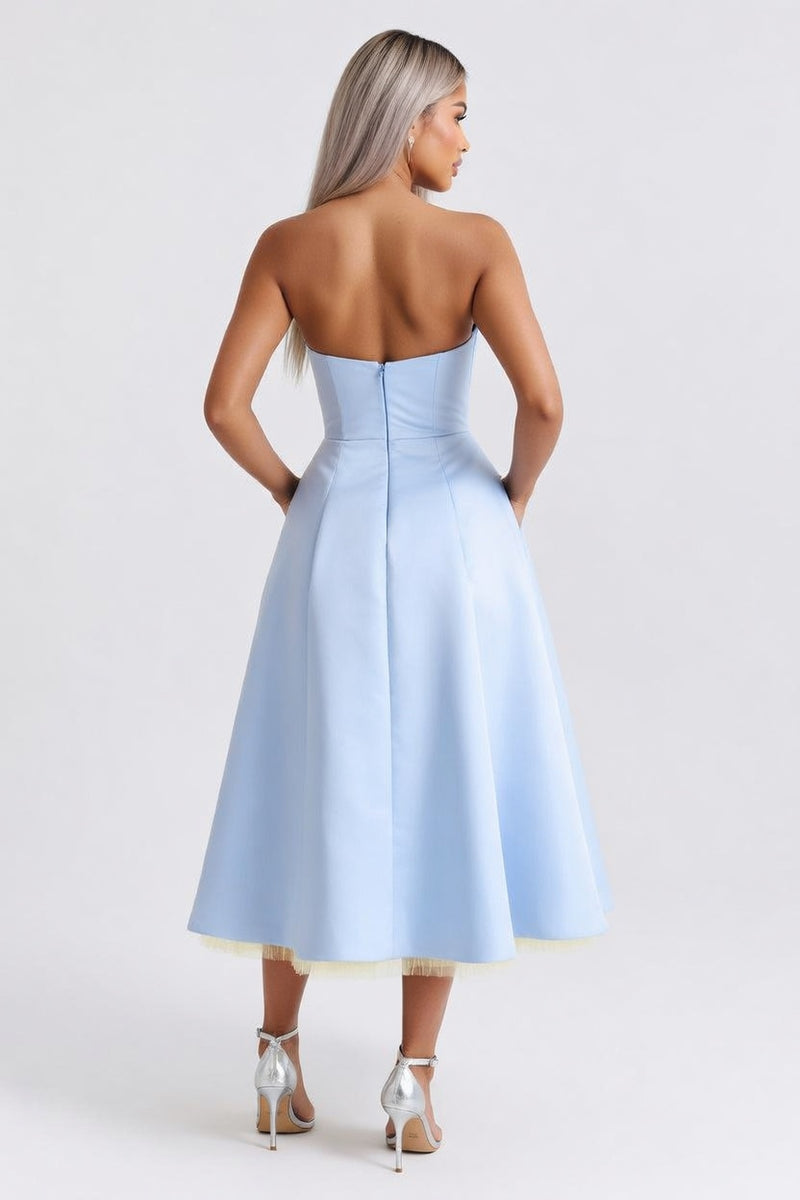 Double Layer Mesh Dress — back view
