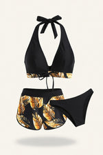 Printed Bikini Set — Gold Leaf