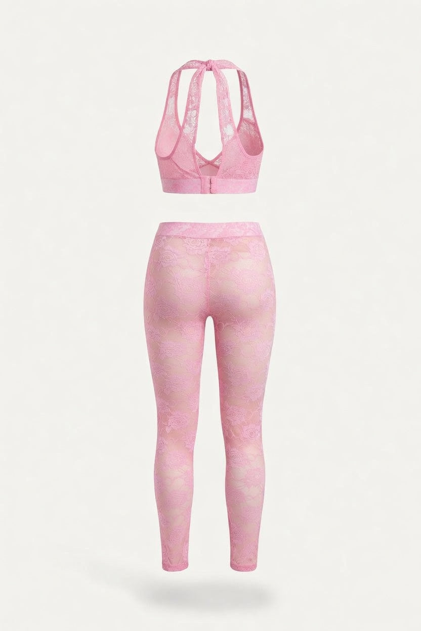 Halter Co-ord Set — back view