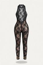 Halter Backless Bodycon Jumpsuit — back view
