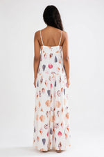 Halter Layered Print Dress — back view