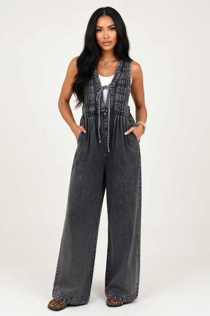 Sleeveless Jumpsuit — Grey