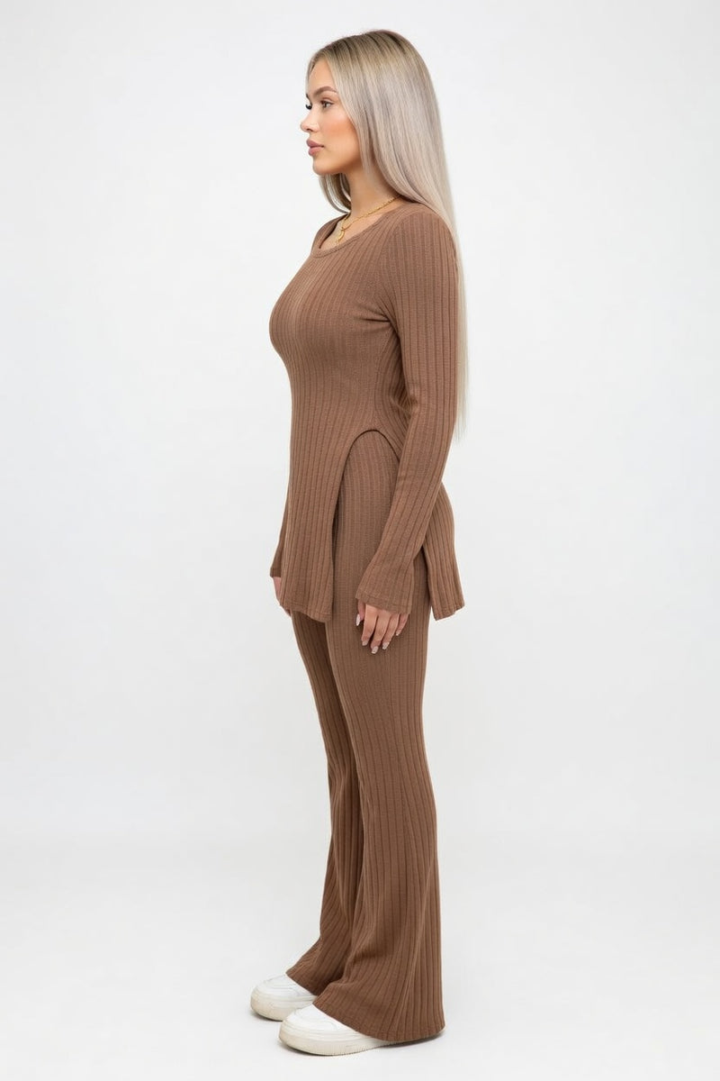 Ribbed Loungewear Co-Ord Set — side view