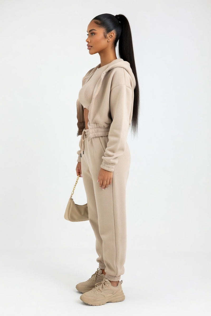 Hooded Sweat Set — side view