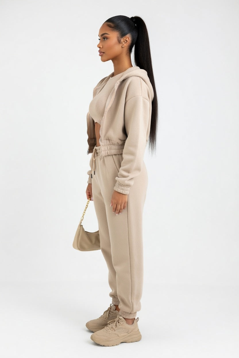 Hooded Sweat Set — side view