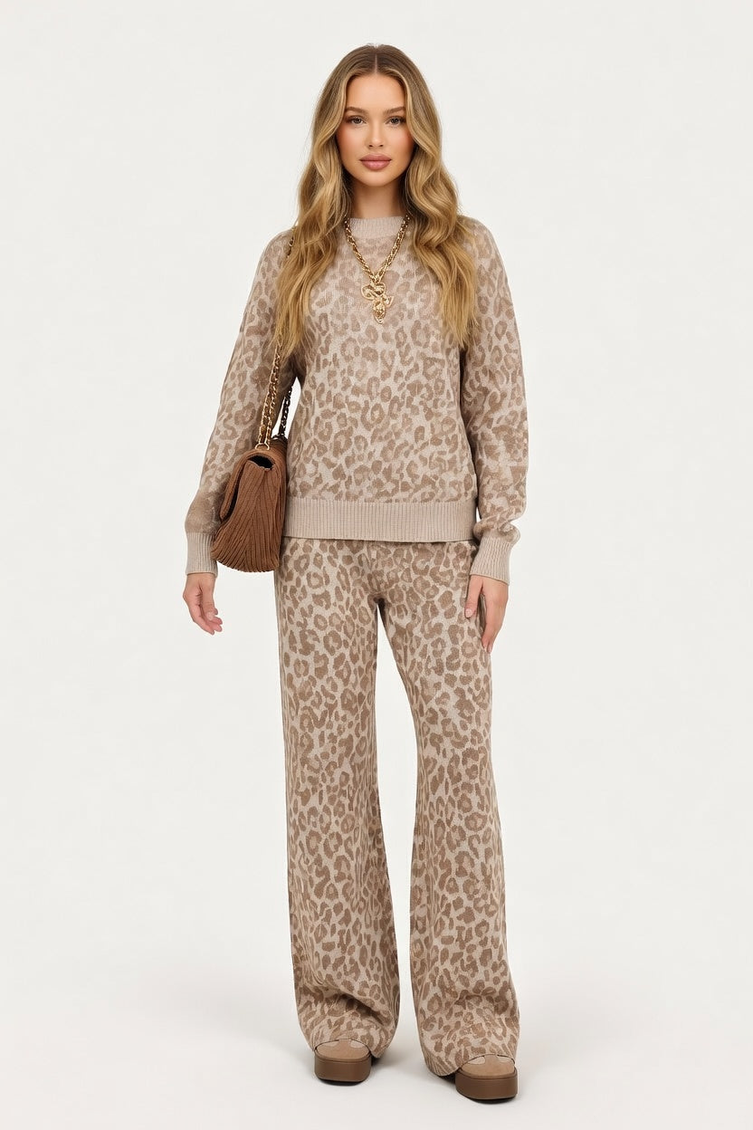 Leopard Print Co-ord Set — front view