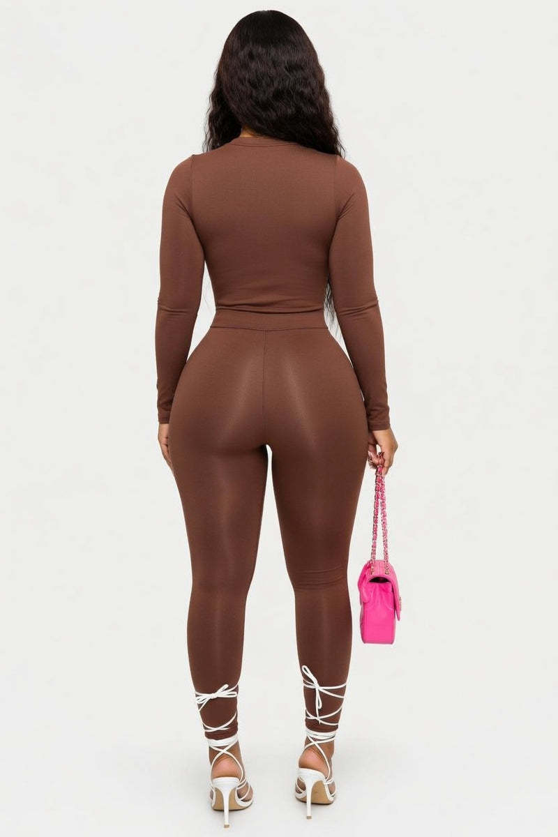 Ribbed Co-Ord Set — back view