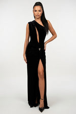 Cut-Out Asymmetric Dress — front view