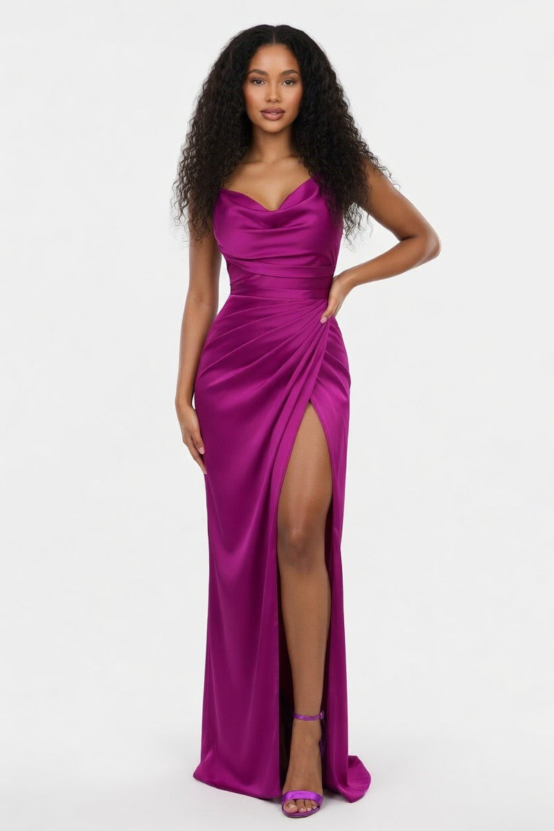Satin Slip Dress — front view