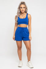 Double Layer Vest & Shorts Co-ord — Royal Blue