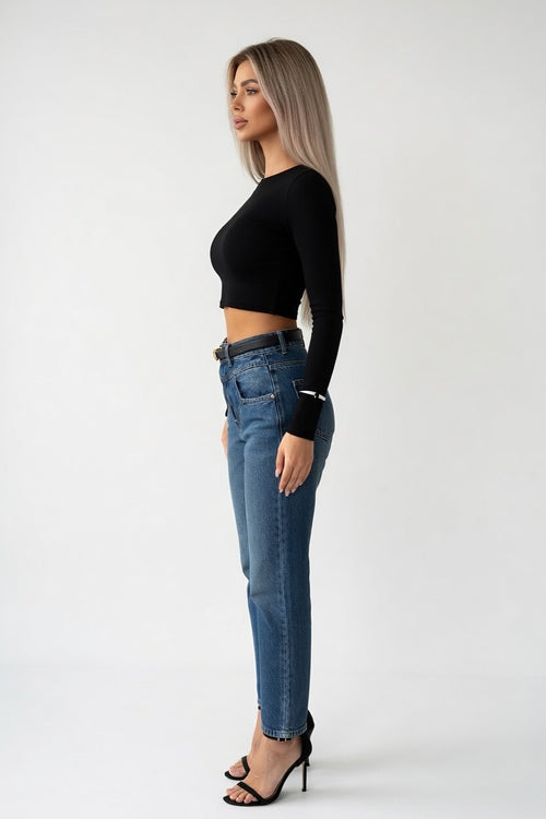 Backless Round Neck Top — side view
