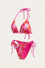 Floral Cross Wrap Bikini Set — side view
