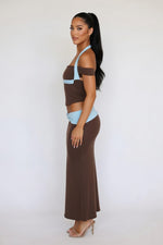 Halter Top & Low Waist Skirt Co-Ord — side view