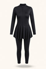 Long-Sleeve Swim Suit — Black