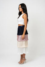 Pleated A-Line Skirt — side view