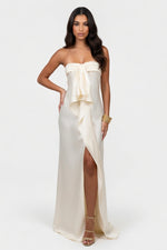 Satin Midi Dress — front view