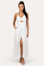 Halter Pocket Dress — White