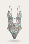 Deep V Cross-Back Swimsuit