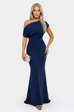 Off-Shoulder Column Dress — front view