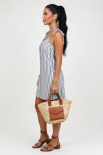 Striped Halter Midi Dress — side view