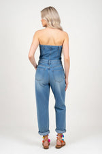 Ripped Straight Jeans — back view
