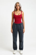Halter Bodysuit — Burgundy
