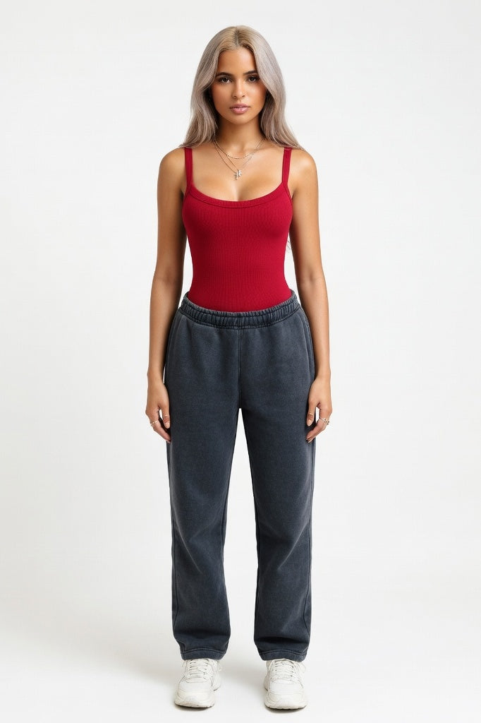 Halter Bodysuit — Burgundy