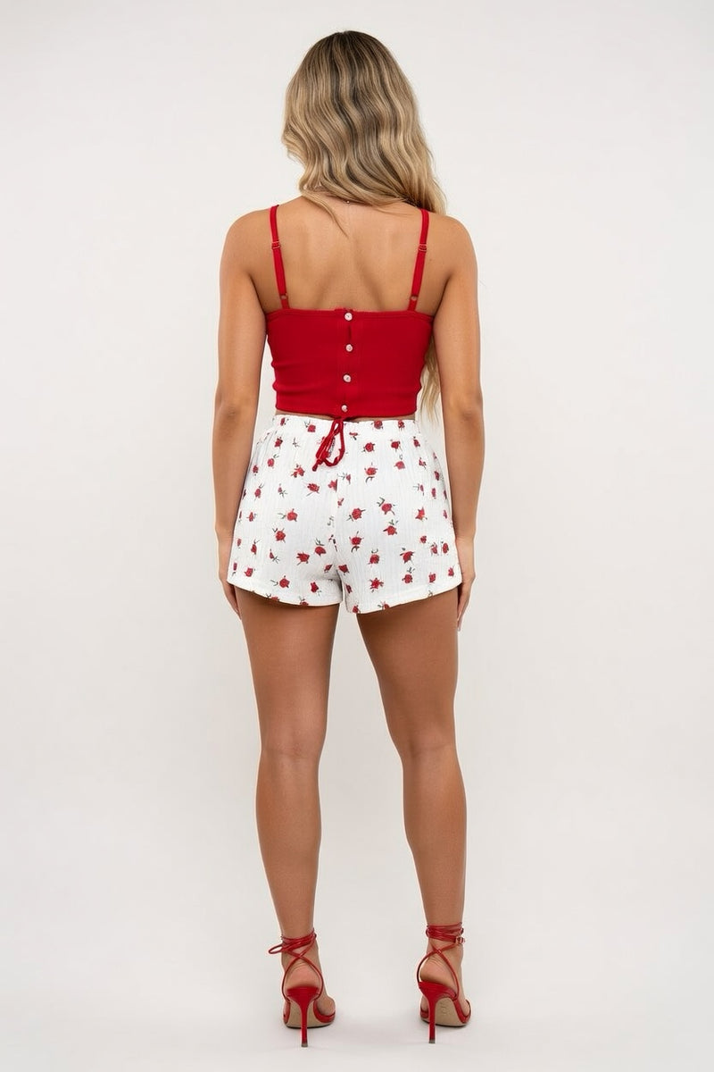 Floral Cami & Shorts Set — back view