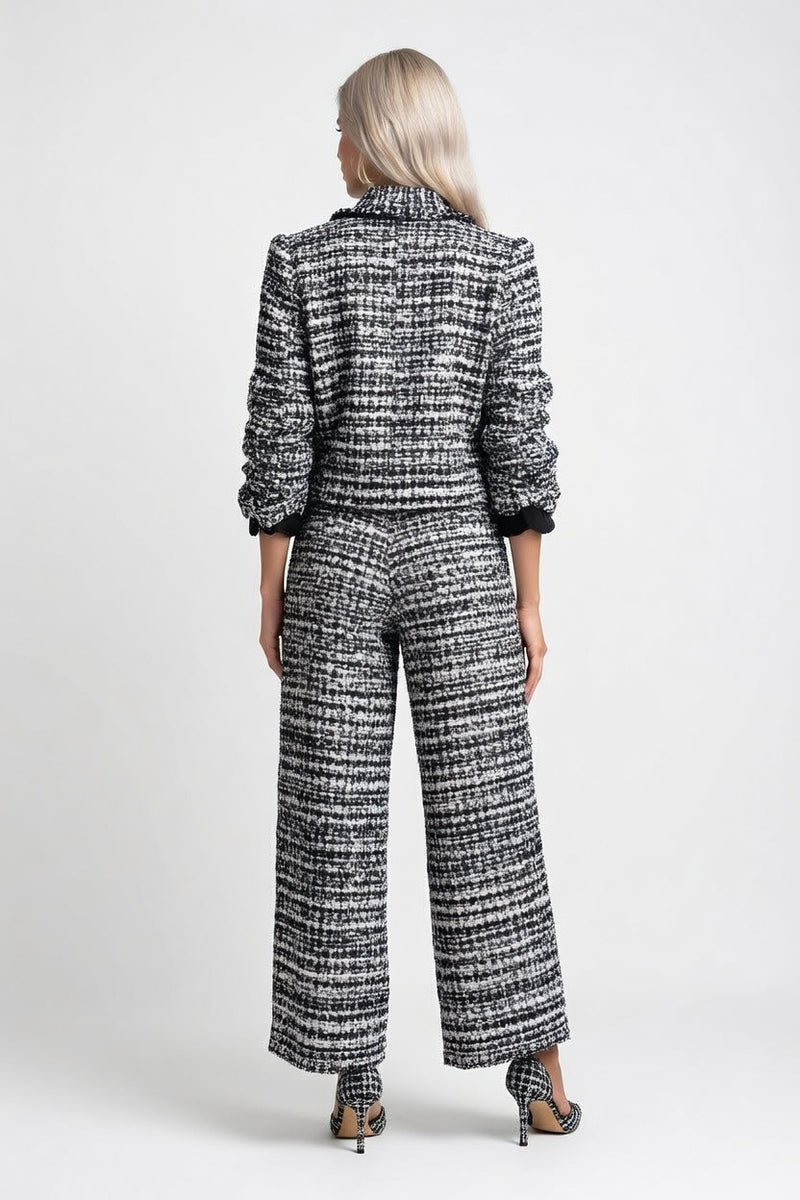 Structured Blazer & Wide Leg Trouser Co-ord — back view