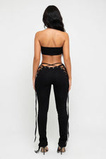 Lace-Up Vest and Trouser Co-Ord Set — back view