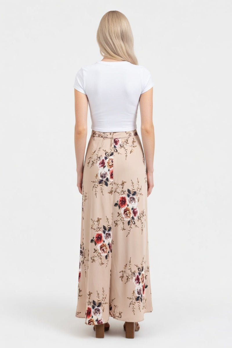 Chiffon Floral Skirt — back view