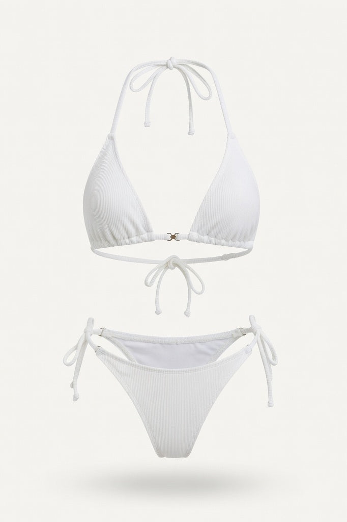 Triangle Bikini Set — White